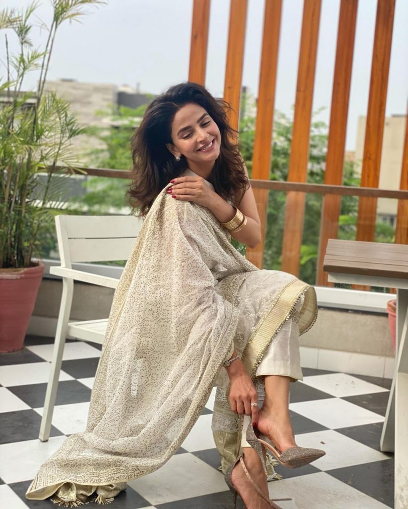 Saba Qamar Ravishing Looks From Eid-ul-Adha Day 1 And Day 2