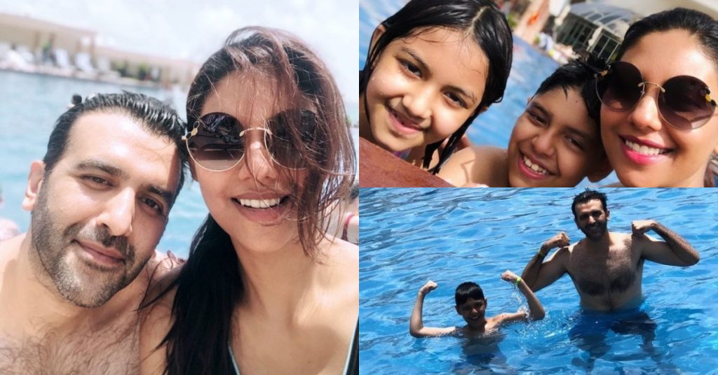 Sunita Marshall Enjoying Pool Time With Her Family