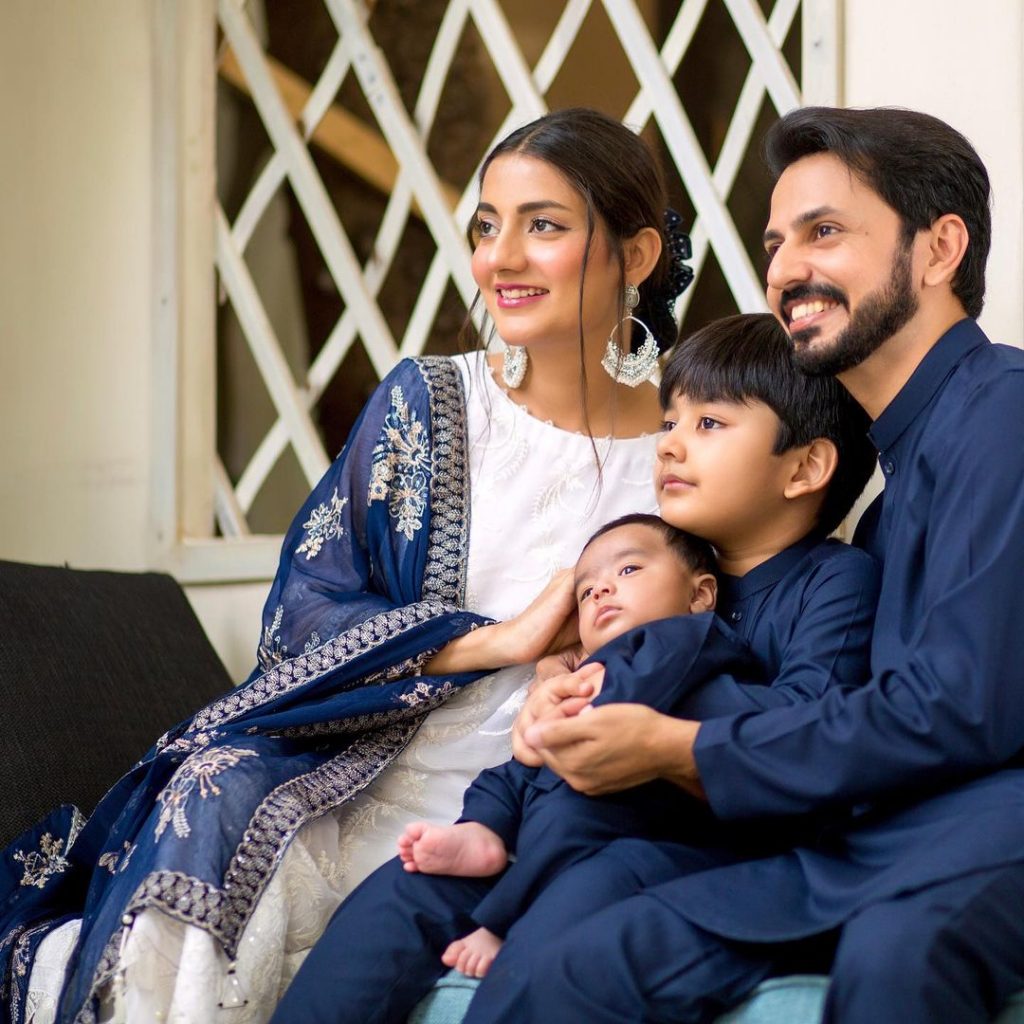 Adorable Family Portraits Of Bilal Qureshi And Uroosa Bilal From Eid-ul-Adha Day 1