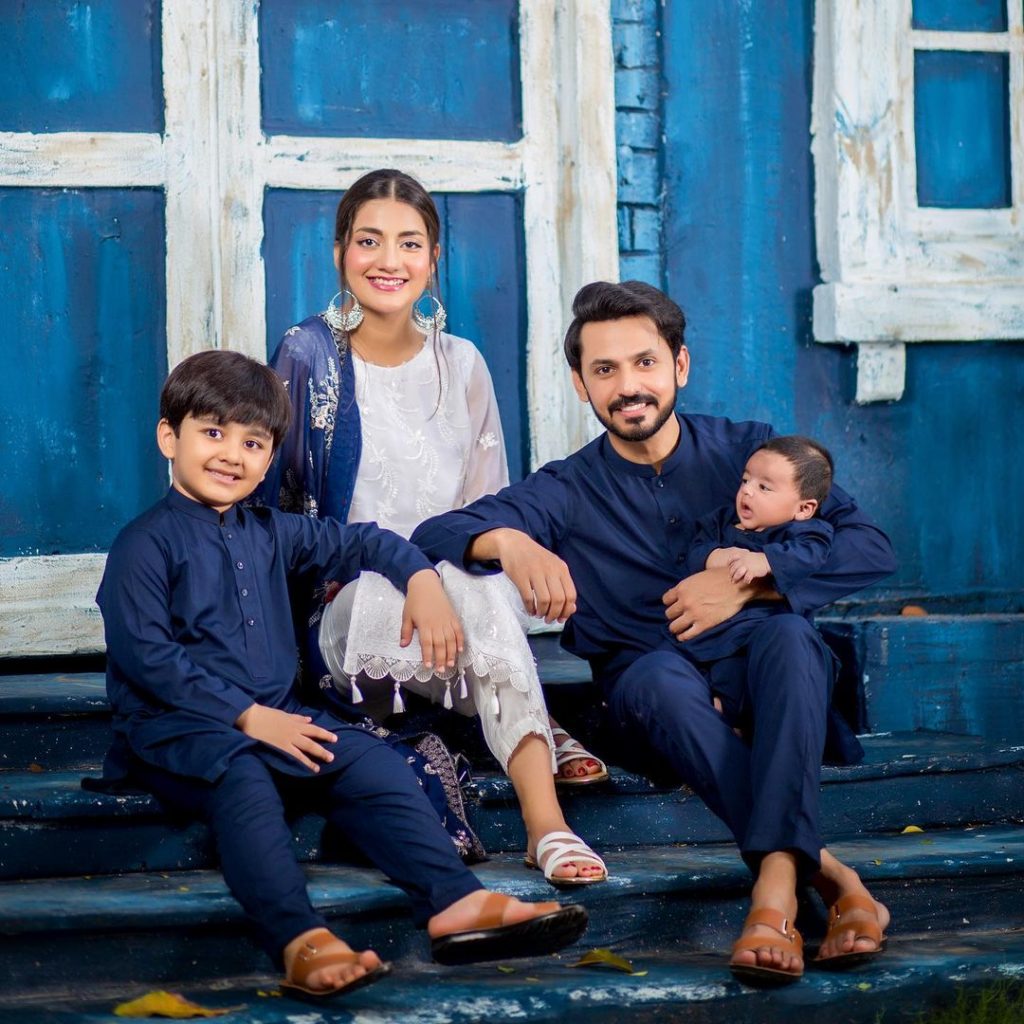 Adorable Family Portraits Of Bilal Qureshi And Uroosa Bilal From Eid-ul-Adha Day 1