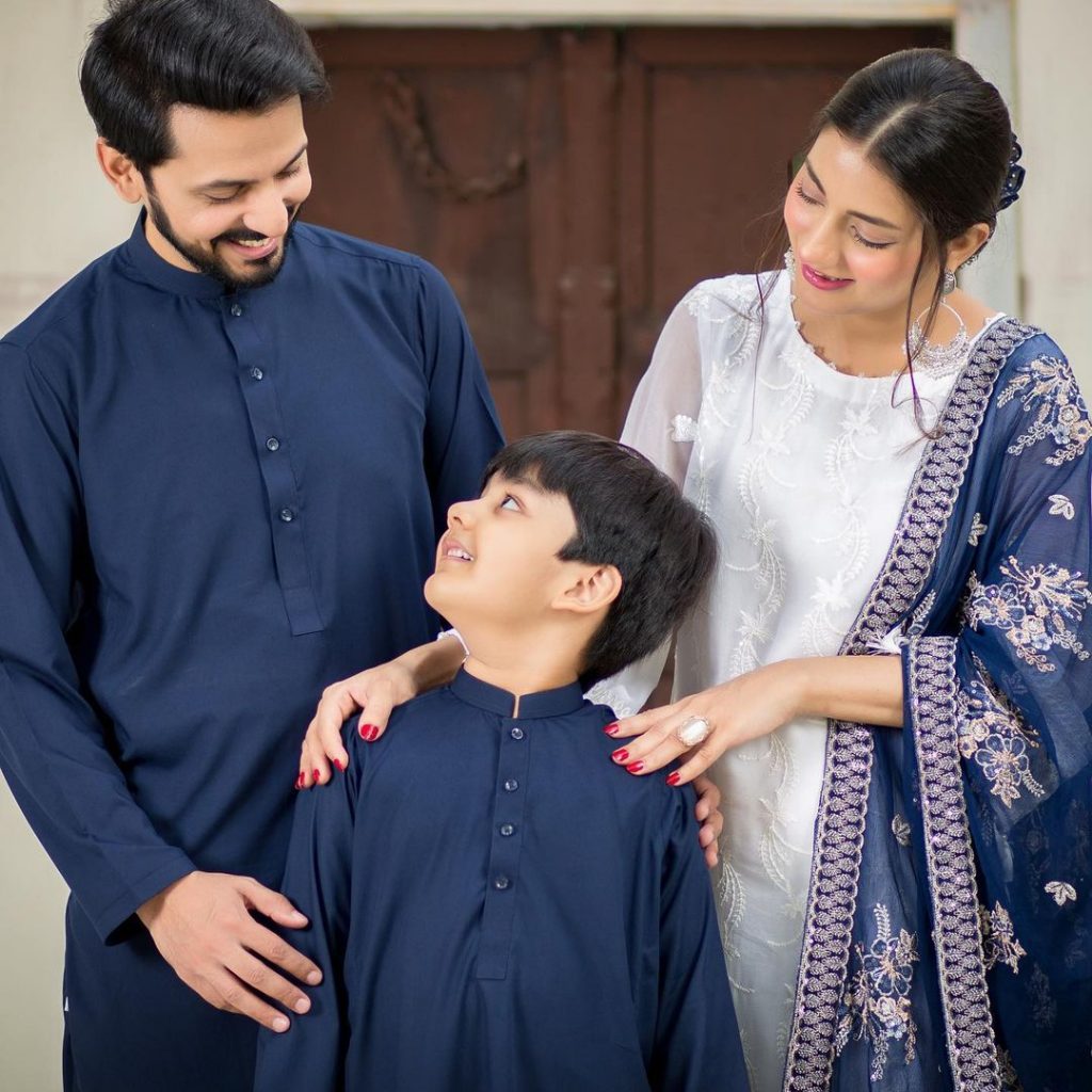 Adorable Family Portraits Of Bilal Qureshi And Uroosa Bilal From Eid-ul-Adha Day 1