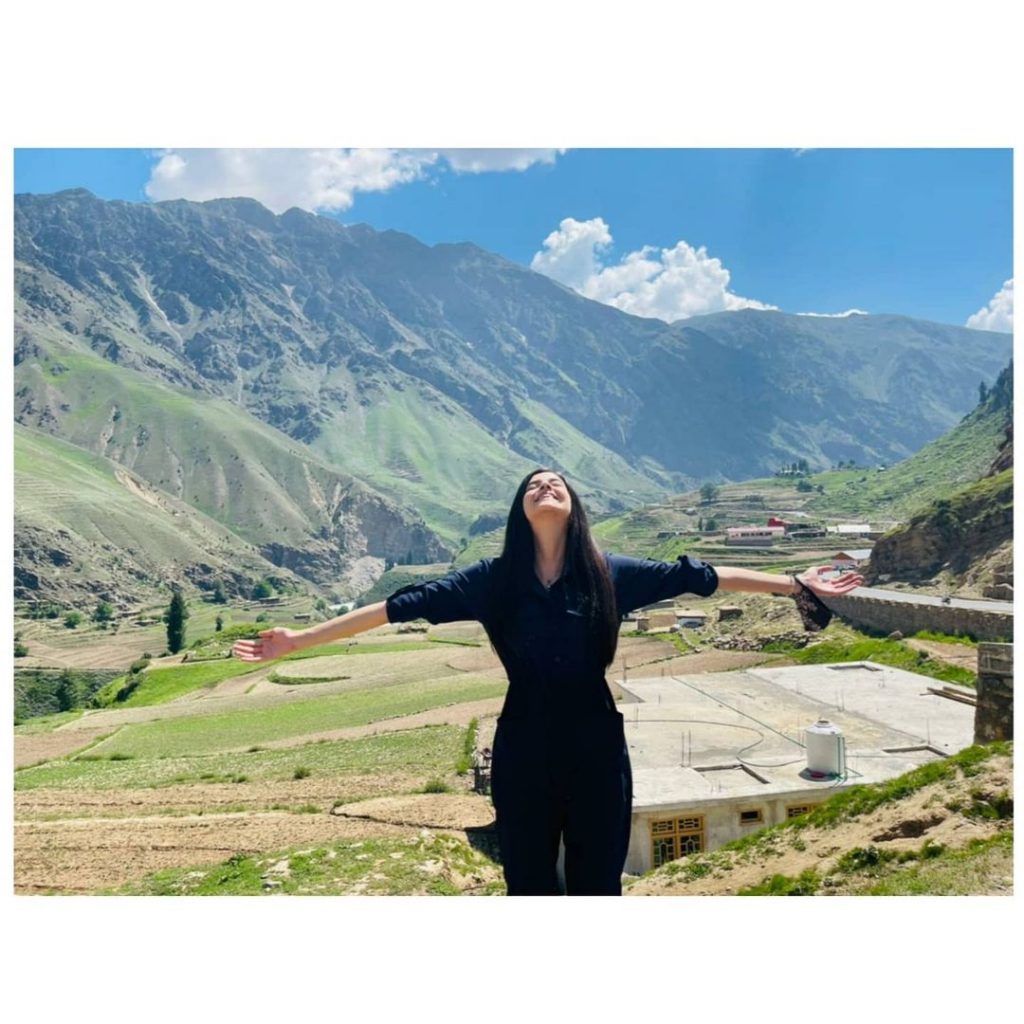 Zainab Shabbir Enjoying Breathtaking Views Of Narran Valley