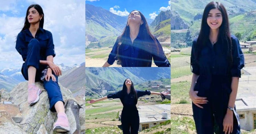 Zainab Shabbir Enjoying Breathtaking Views Of Narran Valley