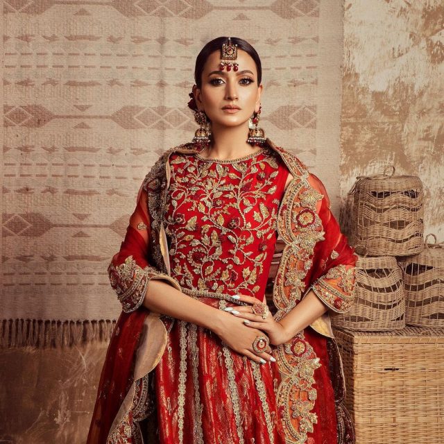 Zarnish Khan Looks Regal In Gorgeous Red Bridal Ensemble Reviewitpk 2980