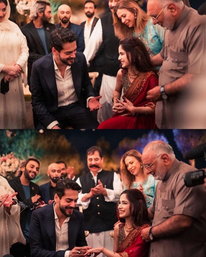 Unseen Pictures From Aima Baig's Engagement Ceremony