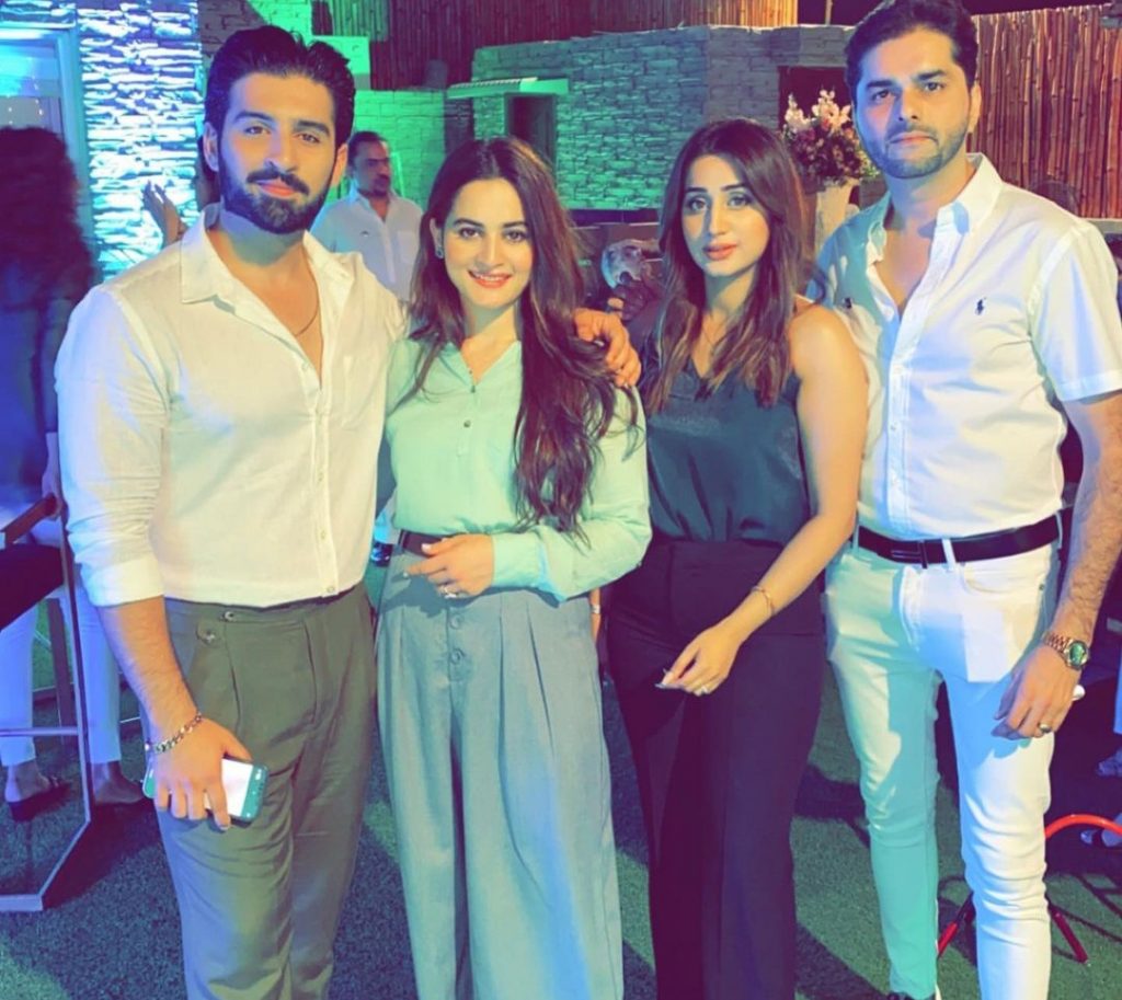 Aiman And Muneeb Spotted With Family Friends