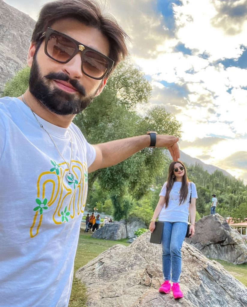 Recent Beautiful Pictures Of Aiman Khan And Muneeb Butt From Skardu