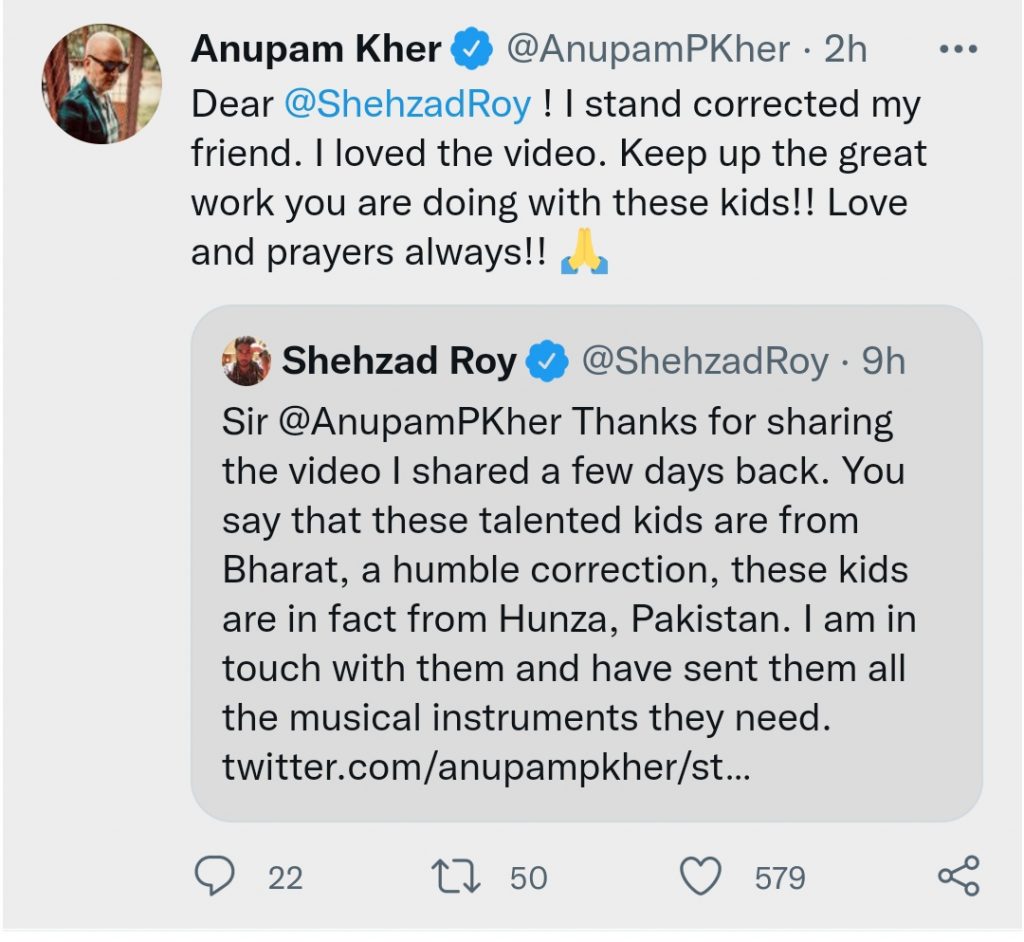 Shehzad Roy Corrects Anupam Kher On Claiming Pakistani Kids as Indians