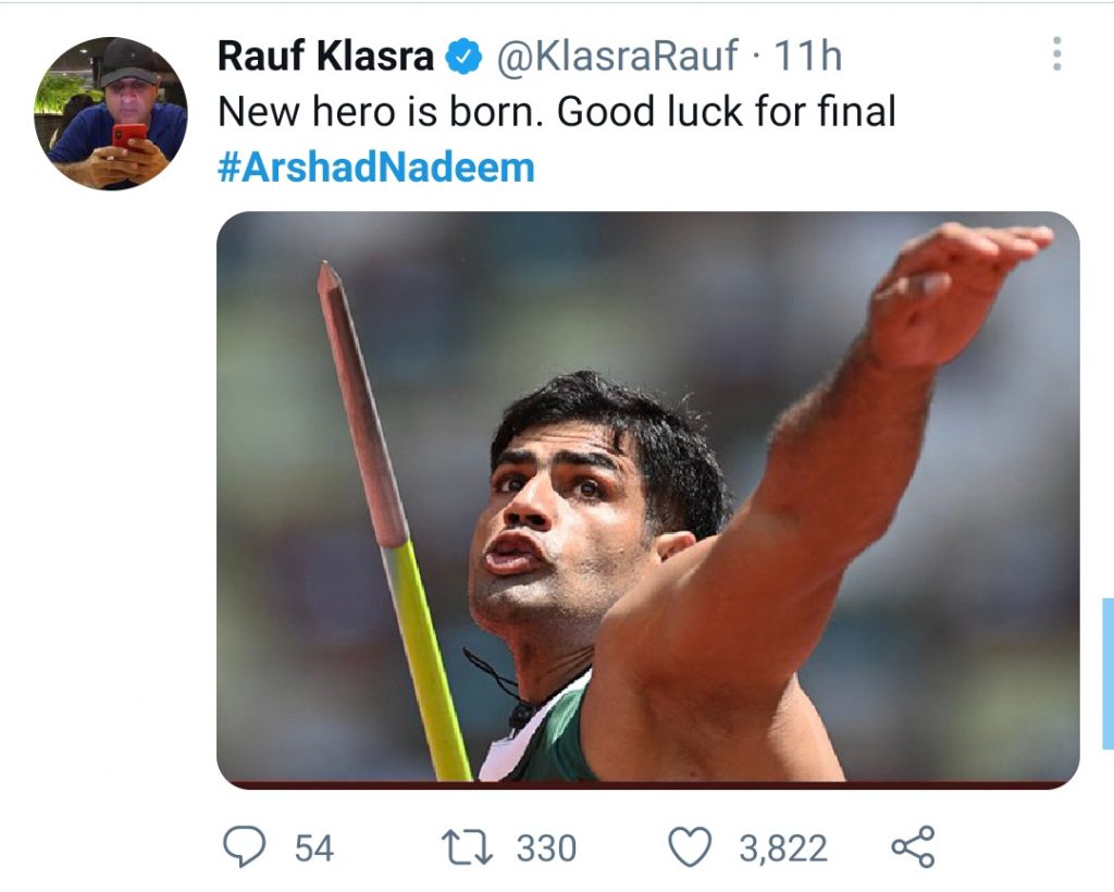 Celebrities Wishing Arshad Nadeem Who Reached Final Round Of Javelin Throw