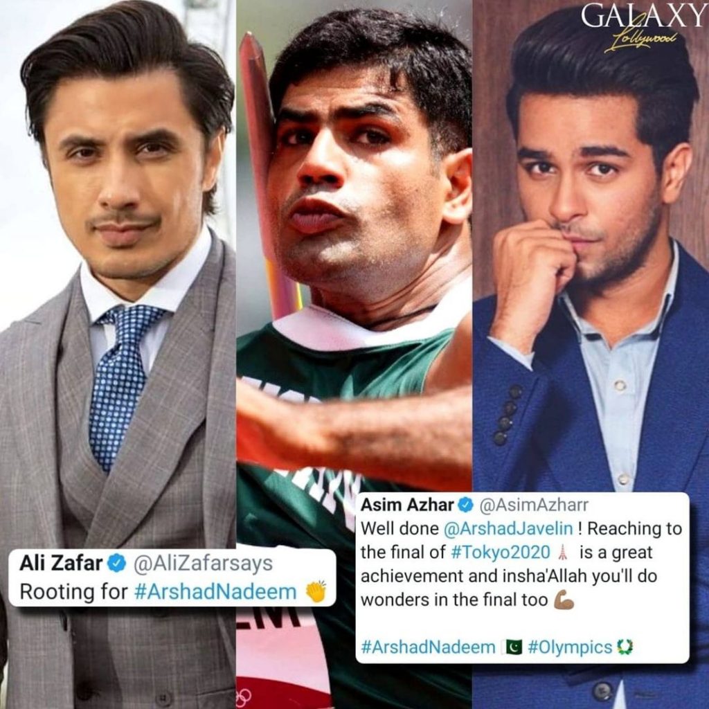 Celebrities Wishing Arshad Nadeem Who Reached Final Round Of Javelin Throw