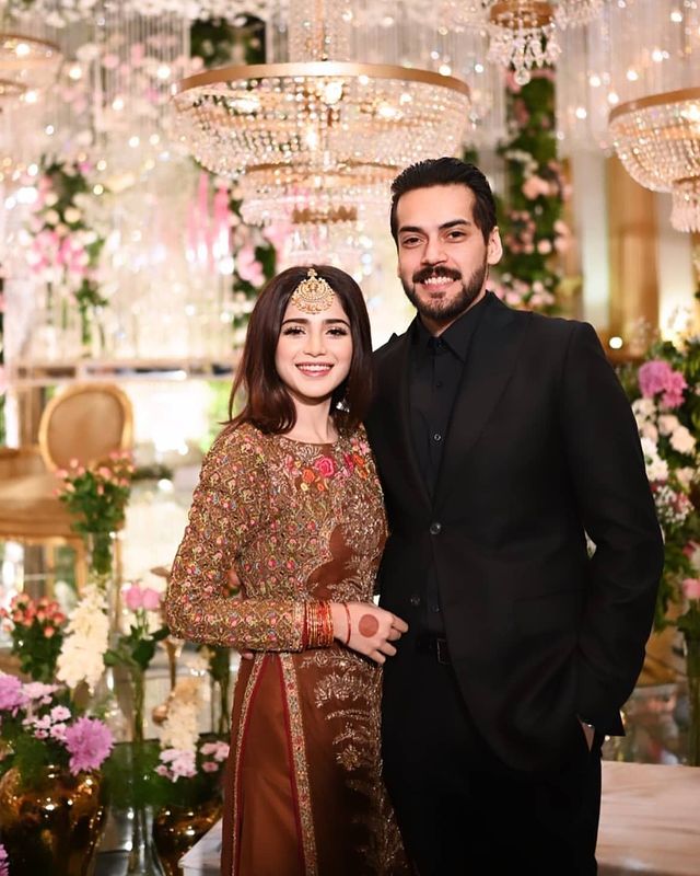 Beautiful Portraits Of Aima Baig And Shahbaz Shigri From Her Sister's Wedding