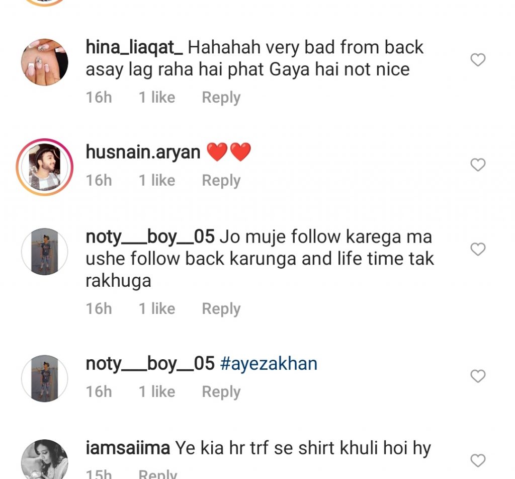 Fans Showing Displeasure Over Ayeza Khan's Latest Picture