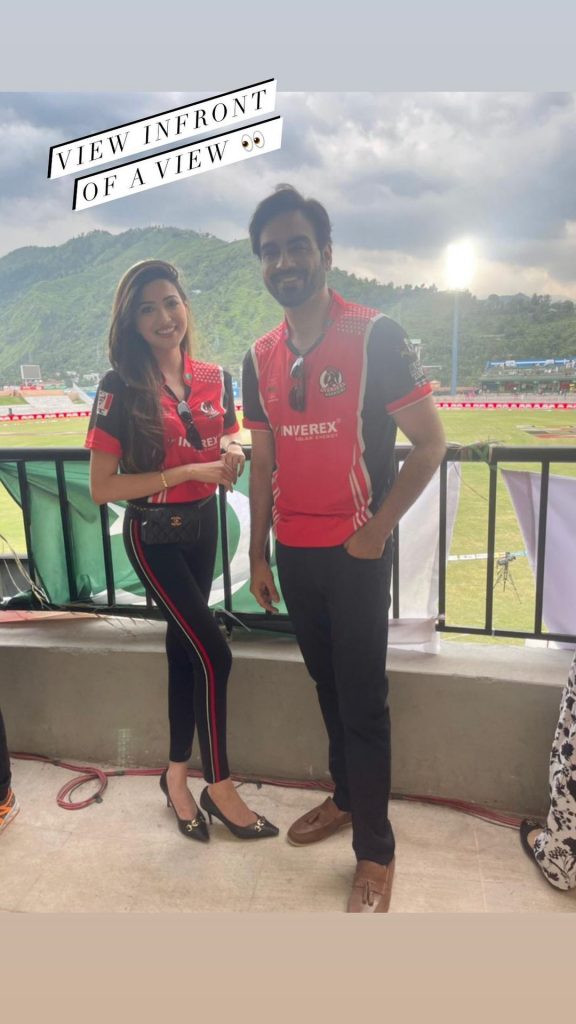 Aymen Saleem And Arsalan Naseer Spotted Together At Today's Match Of KPL