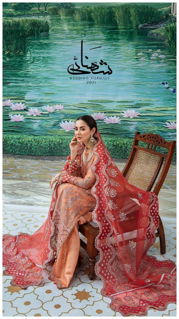 Afrozeh Latest Formal Collection'21 Shehnai Featuring Hania Aamir