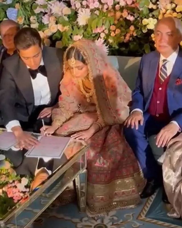 Maryam Nawaz's Daughter-In-Law Wore A Sabyasachi Bridal Ensemble On Nikkah