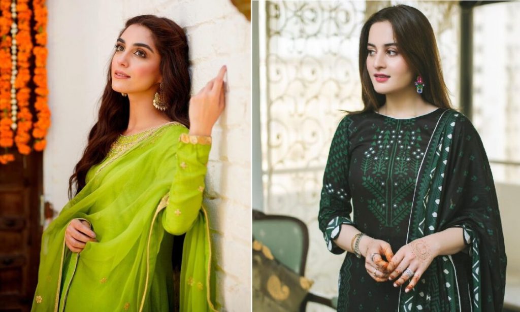 Aiman Khan & Maya Ali Gracing The Shades Of Green With Elegance