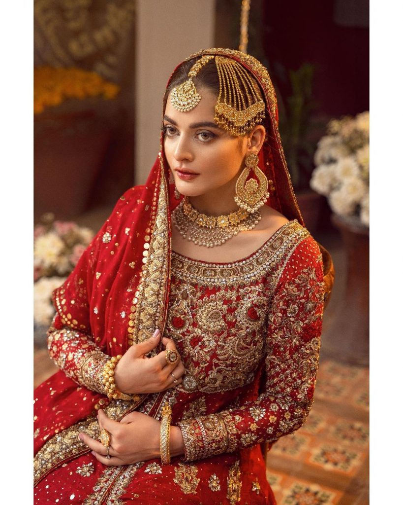 Annus Abrar Bridal Edit Maahru Featuring The Gorgeous Minal Khan