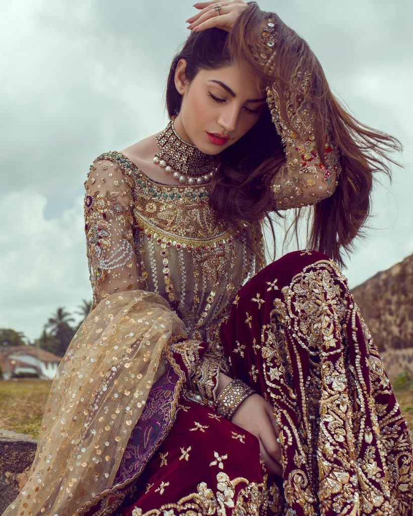 Annus Abrar Recent Bridal Collection Featuring Neelam Muneer