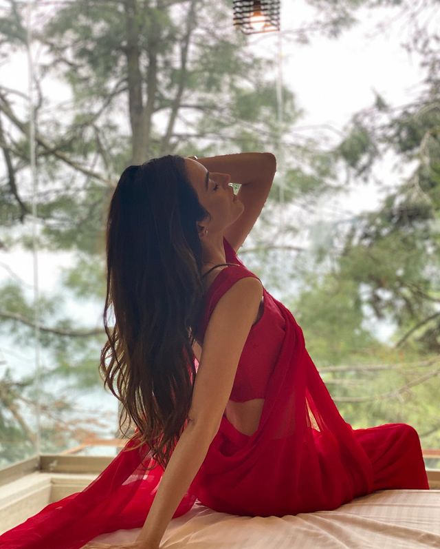 Public Criticism On Sadia Khan's Bold Red Saree