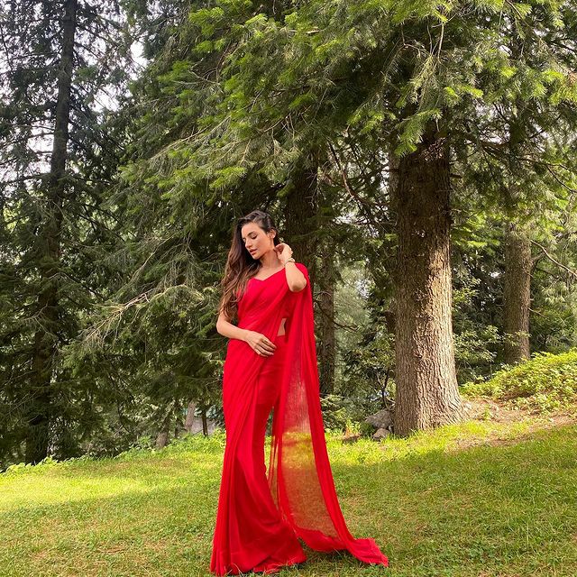 Public Criticism On Sadia Khan's Bold Red Saree