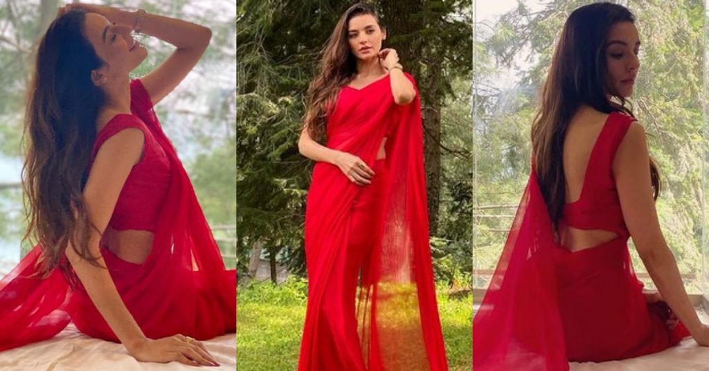 Public Criticism On Sadia Khan's Bold Red Saree