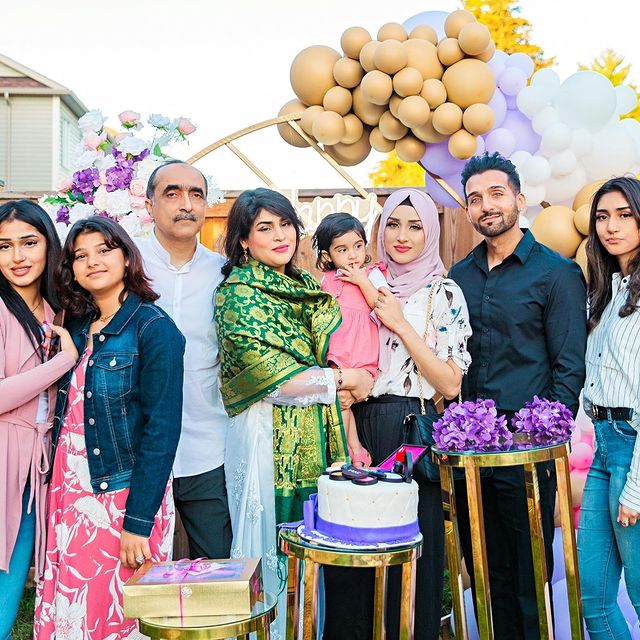 Sham Idrees With Family At His Mother In Law's Birthday
