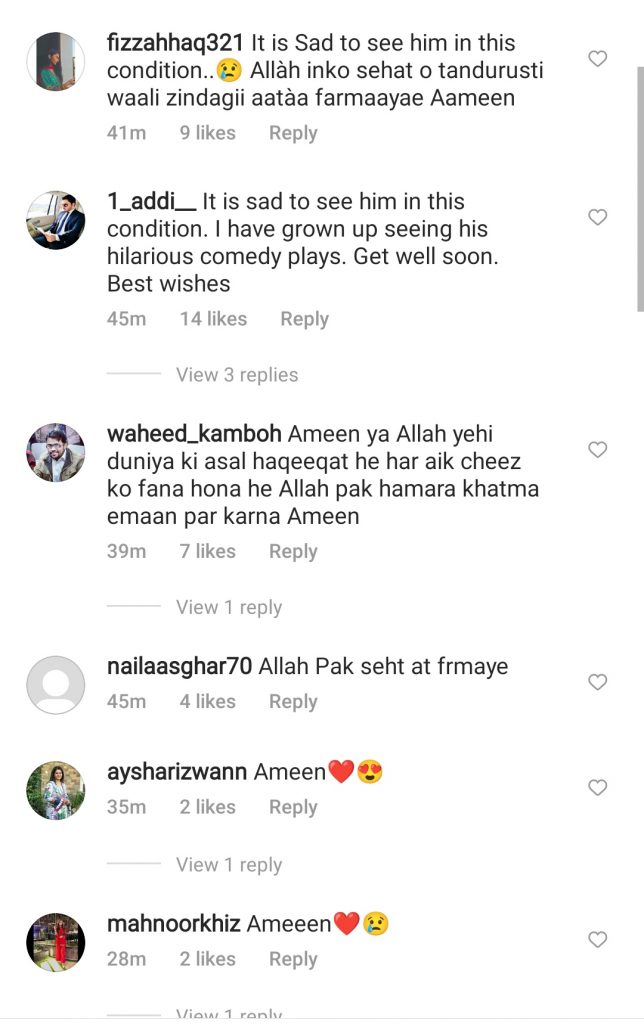 Umer Shareef Is Unwell - Fans Extend Prayers