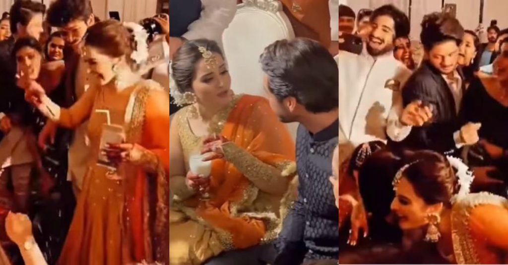 Unseen Videos Of Doodh Pilai Rasam At Minal Khan's Wedding