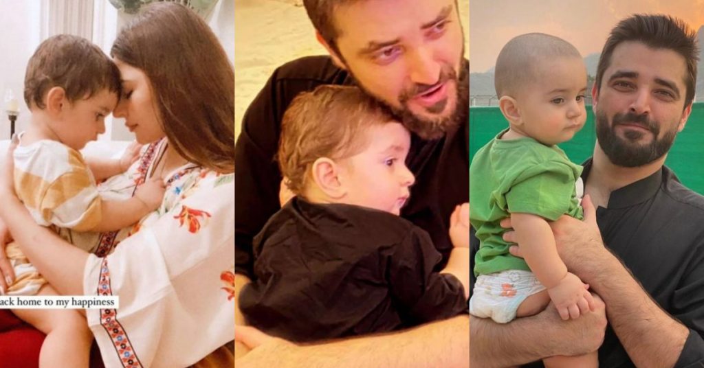 Adorable Pictures Of Naimal Khawar And Hamza Ali Abbasi With Their Son