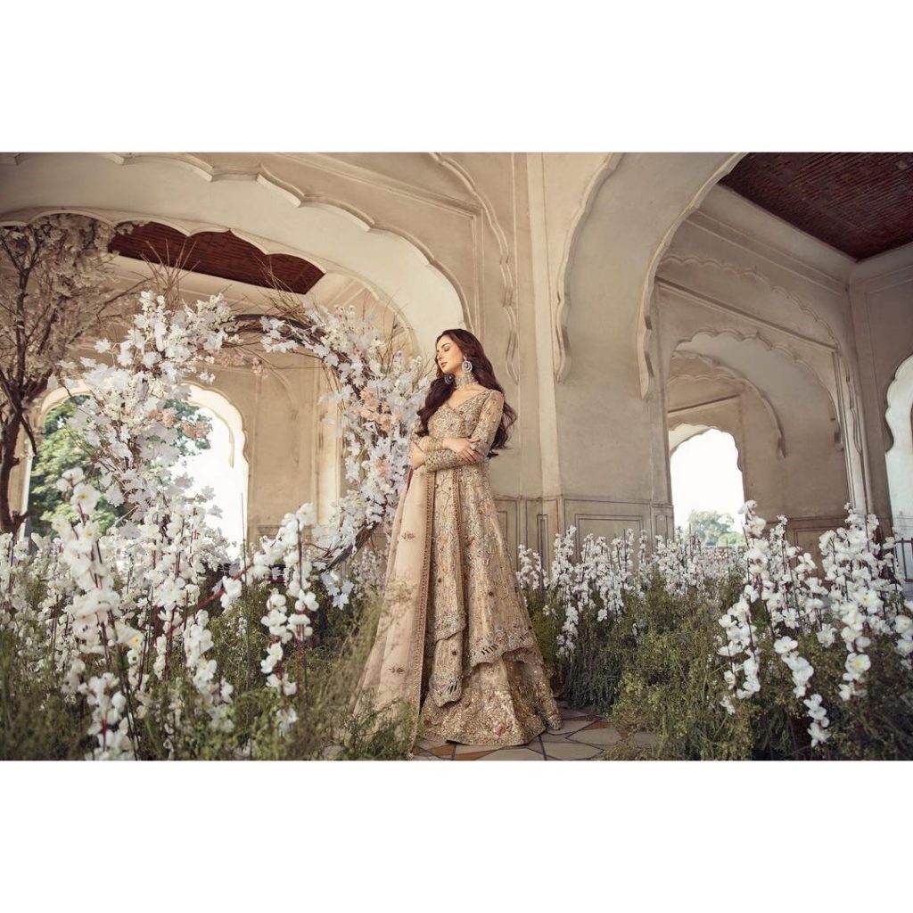 Sunnia Manahil's Latest Bridal Collection Featuring Hania Aamir