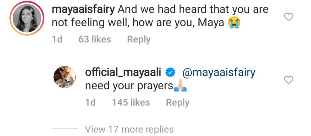 Maya Ali Requests For Prayers For Her Health