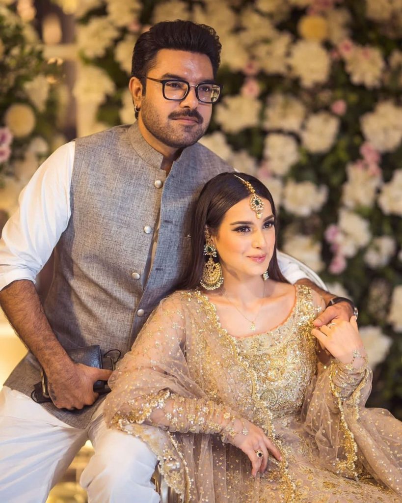 Breathtaking Pictures Of Iqra Aziz And Yasir Hussain From Minal Khan's Wedding