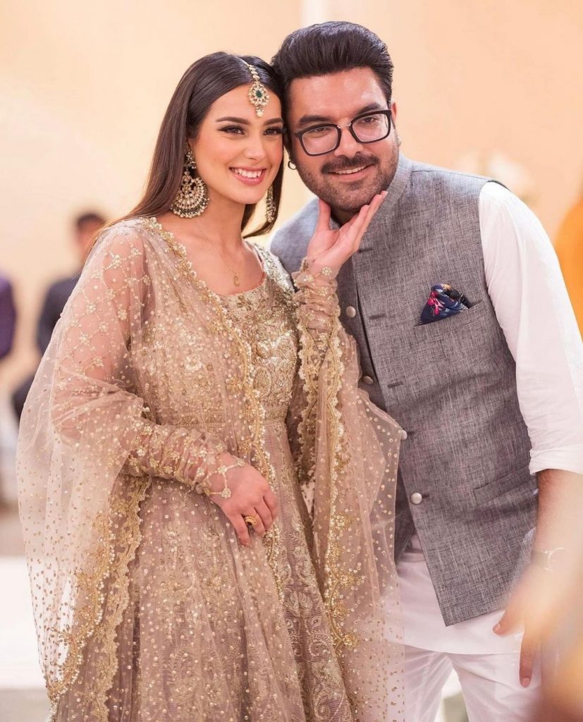 Breathtaking Pictures Of Iqra Aziz And Yasir Hussain From Minal Khan's Wedding