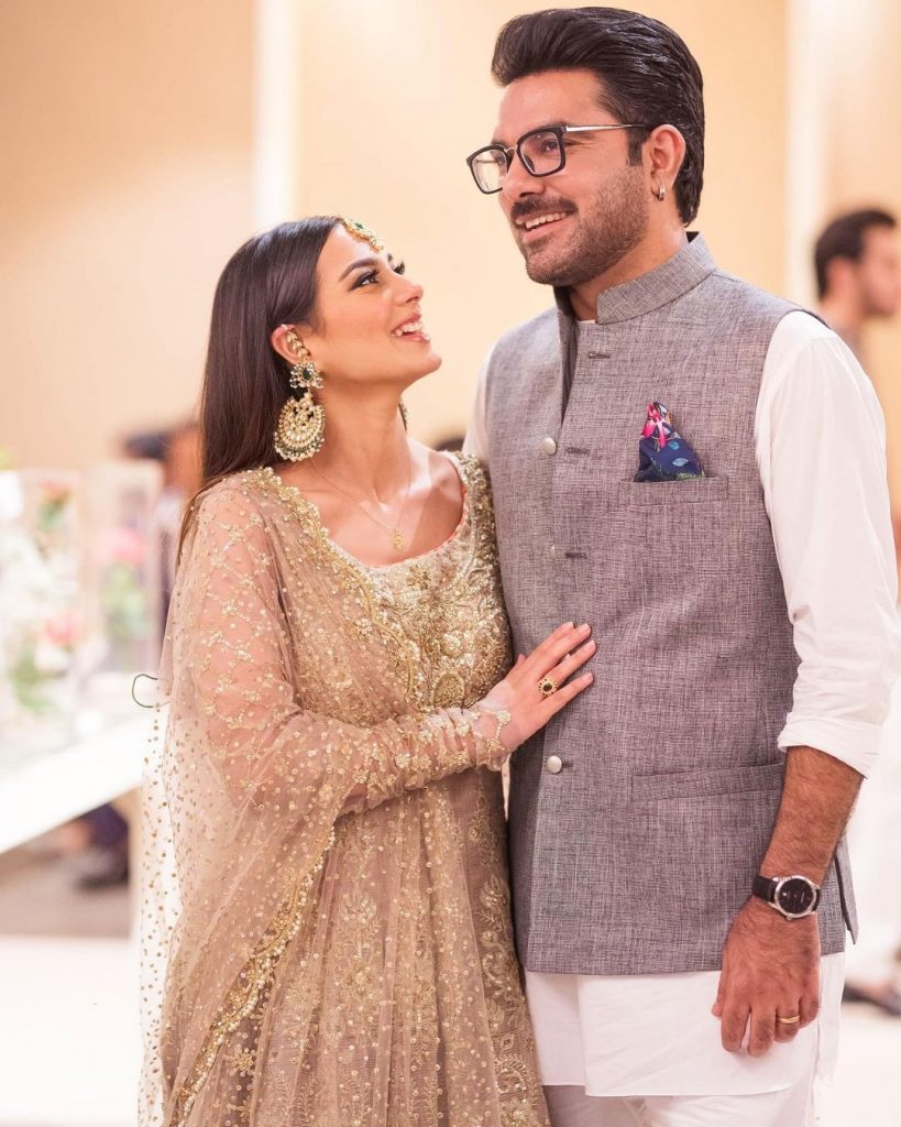 Breathtaking Pictures Of Iqra Aziz And Yasir Hussain From Minal Khan's Wedding