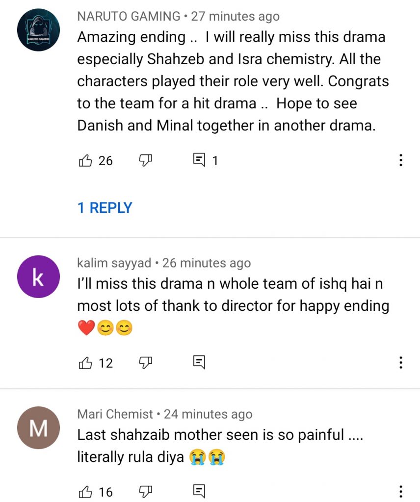 Drama Serial Ishq Hai Ended On Happy Note - Public Opinion