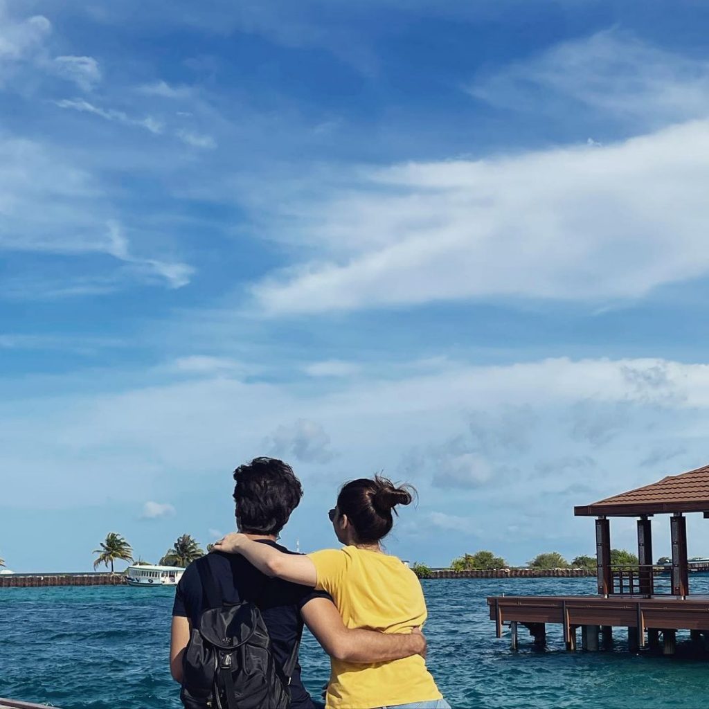 Minal Khan and Ahsan Mohsin Enjoying First Day of Honeymoon in Maldives