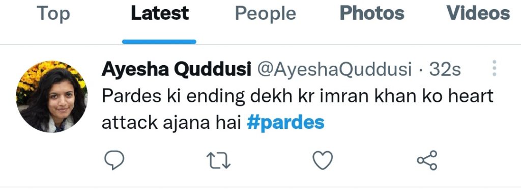 Public is Ecstatic With Drama Serial Pardes’ Ending