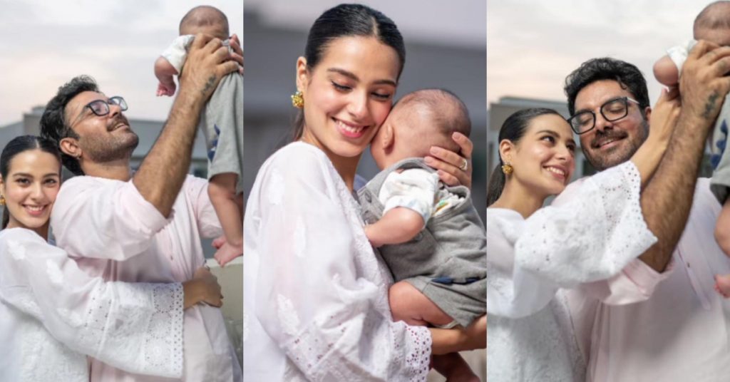 Adorable Clicks Of Iqra Aziz And Yasir Hussain With Baby Kabir Hussain