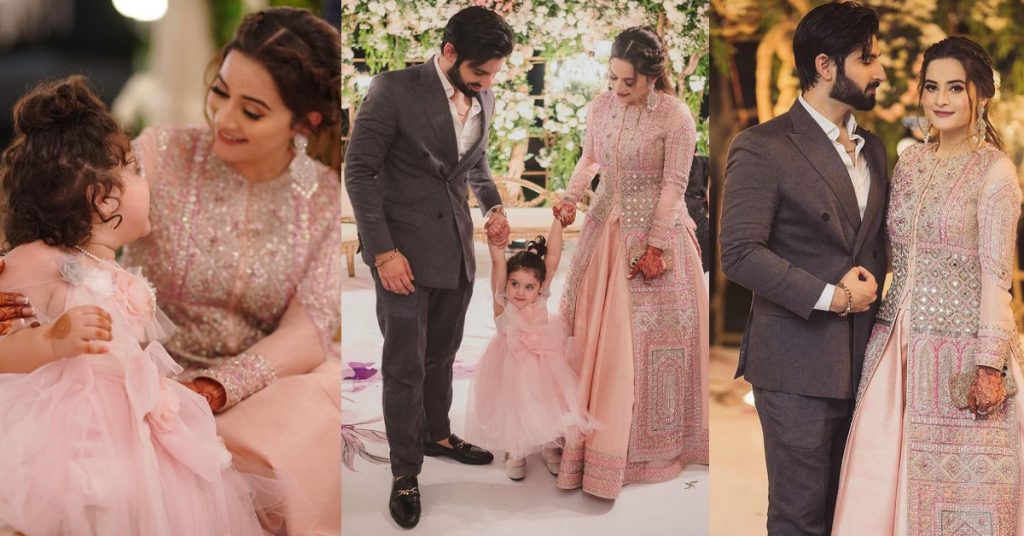 Aiman Khan And Muneeb Butt At Minal Khan's Valima- Beautiful Pictures