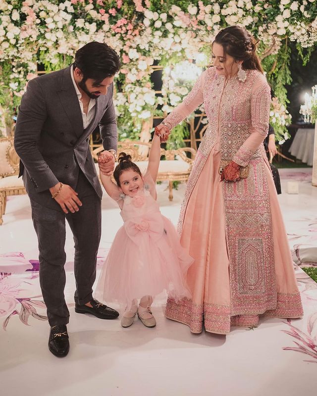 Aiman Khan And Muneeb Butt At Minal Khan's Valima- Beautiful Pictures