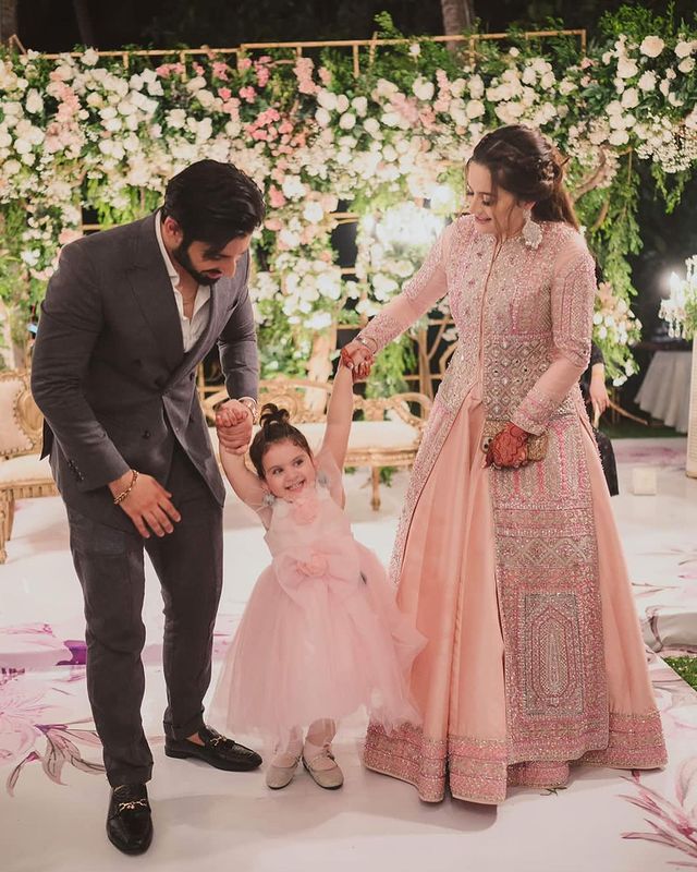 Aiman Khan And Muneeb Butt At Minal Khan's Valima- Beautiful Pictures