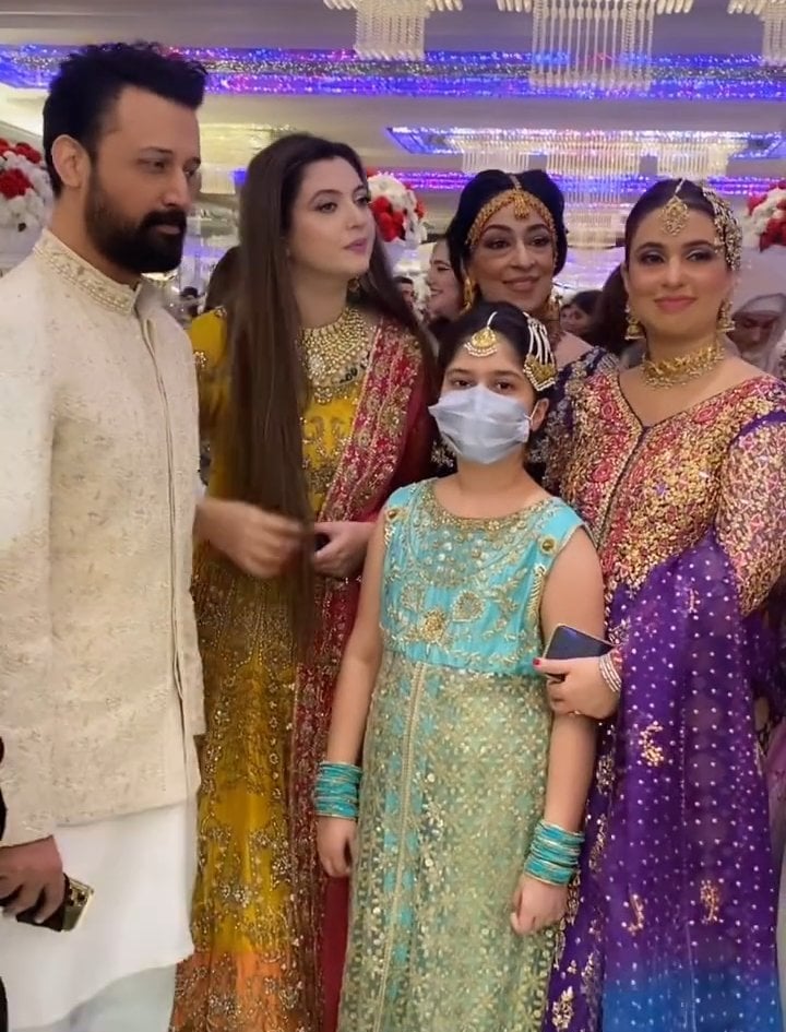 Atif Aslam And Sara Bharwana Spotted At A Wedding Event