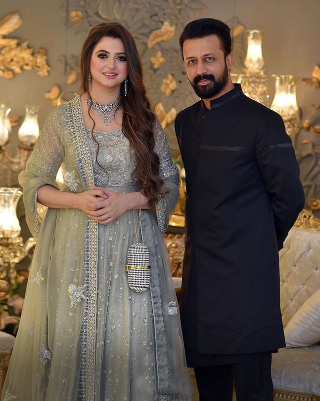 Pictures & videos: Atif Aslam spotted with his wife at a wedding