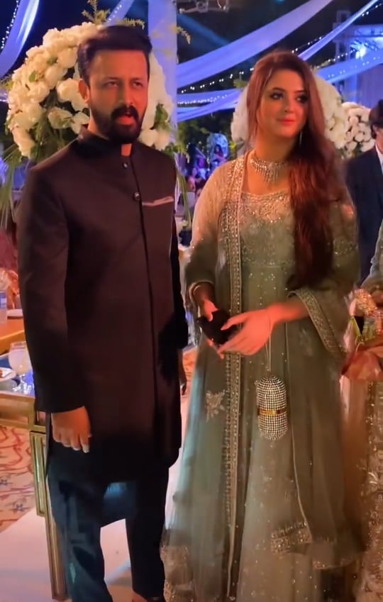 Atif Aslam Spotted With Wife Sara Bharwana At A Family Wedding