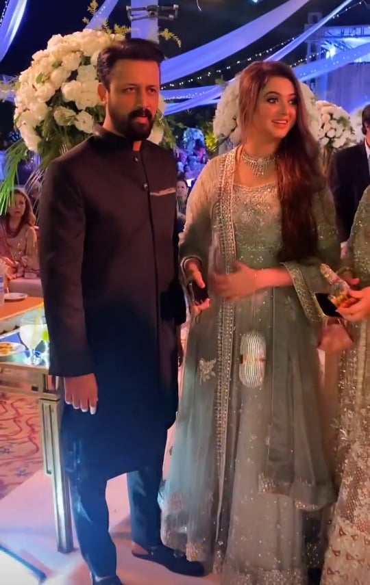 Atif Aslam Spotted With Wife Sara Bharwana At A Family Wedding