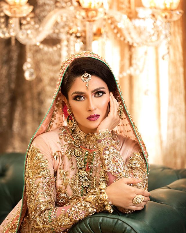 Ayeza Khan Looks Regal In Gorgeous Bridal Ensembles By Nomi Ansari