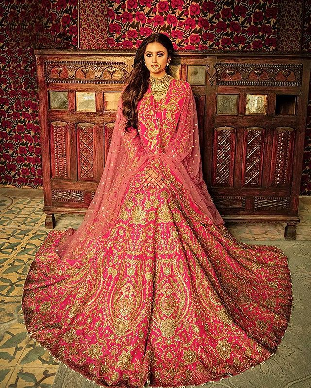 Hira Mani Looks Stellar In Bridal Ensembles By Ali Xeeshan