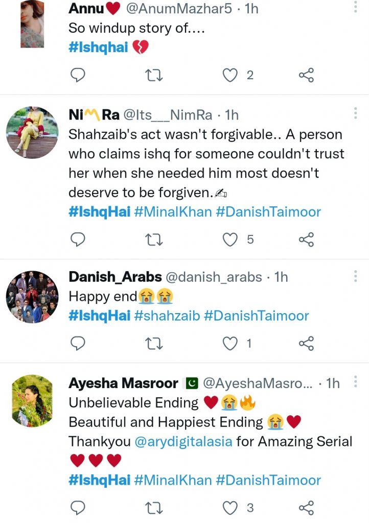 Drama Serial Ishq Hai Ended On Happy Note - Public Opinion