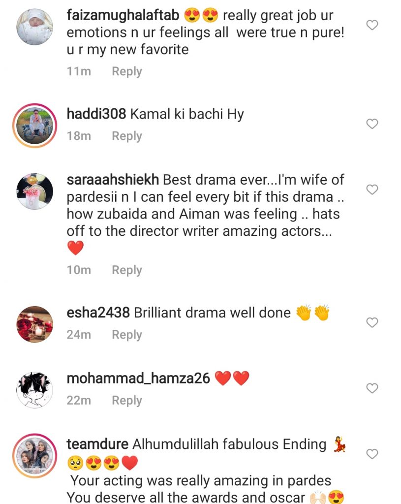 Public is Ecstatic With Drama Serial Pardes’ Ending