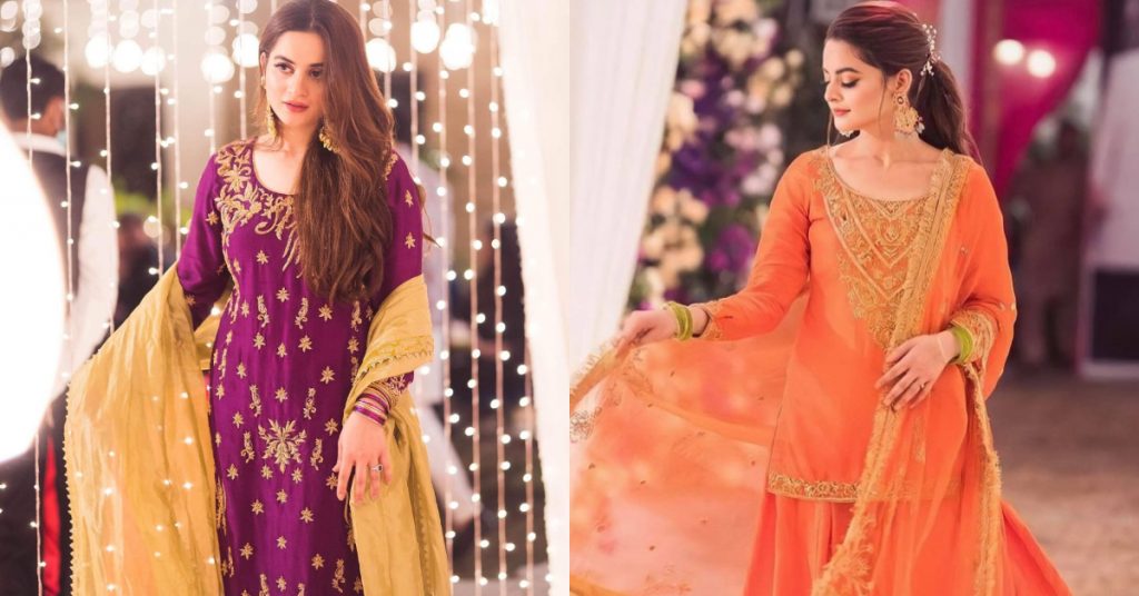 Prices Of The Dresses Minal And Aiman Wore On Minal Khan's Dholak